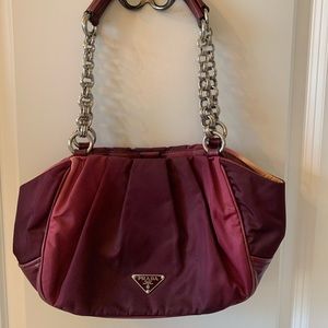 Prada ombré pink & purple nylon handbag
